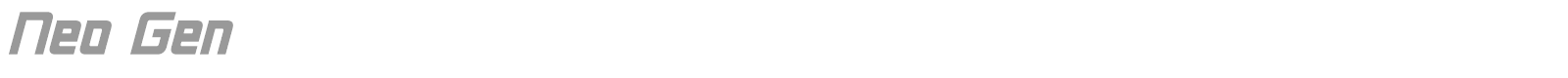 Neo Gen font preview